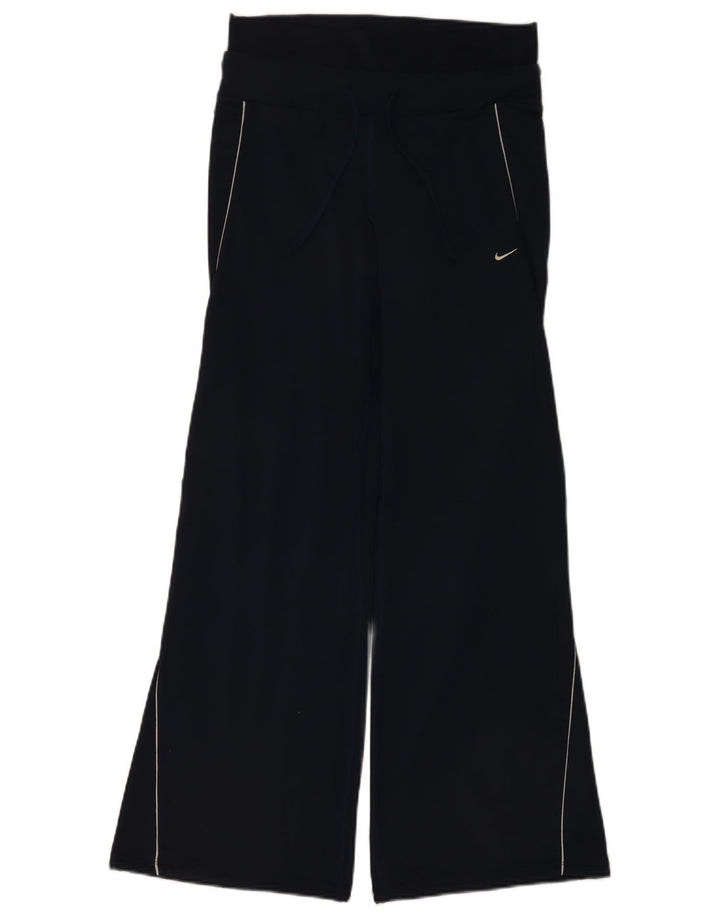 Damskie spodnie dresowe Nike Flare UK 8/10, małe, granatowe, poliestrowe