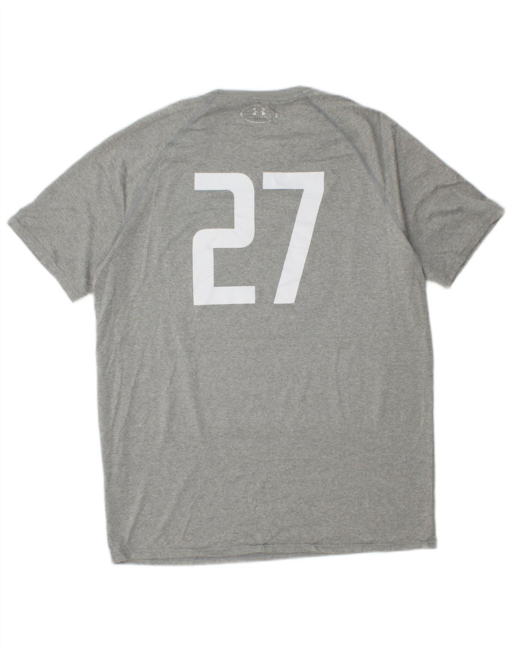 Męski T-shirt z grafiką UNDER ARMOUR Średni szary poliester