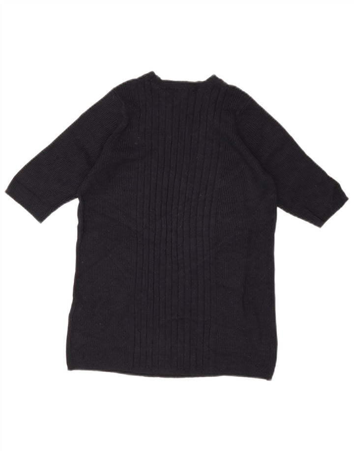 Marks & Spencer Damski sweter z dekoltem w łódkę, UK 12, średni granatowy