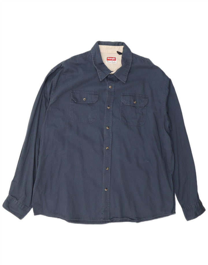 Koszula męska Wrangler 2XL, granatowa, bawełniana