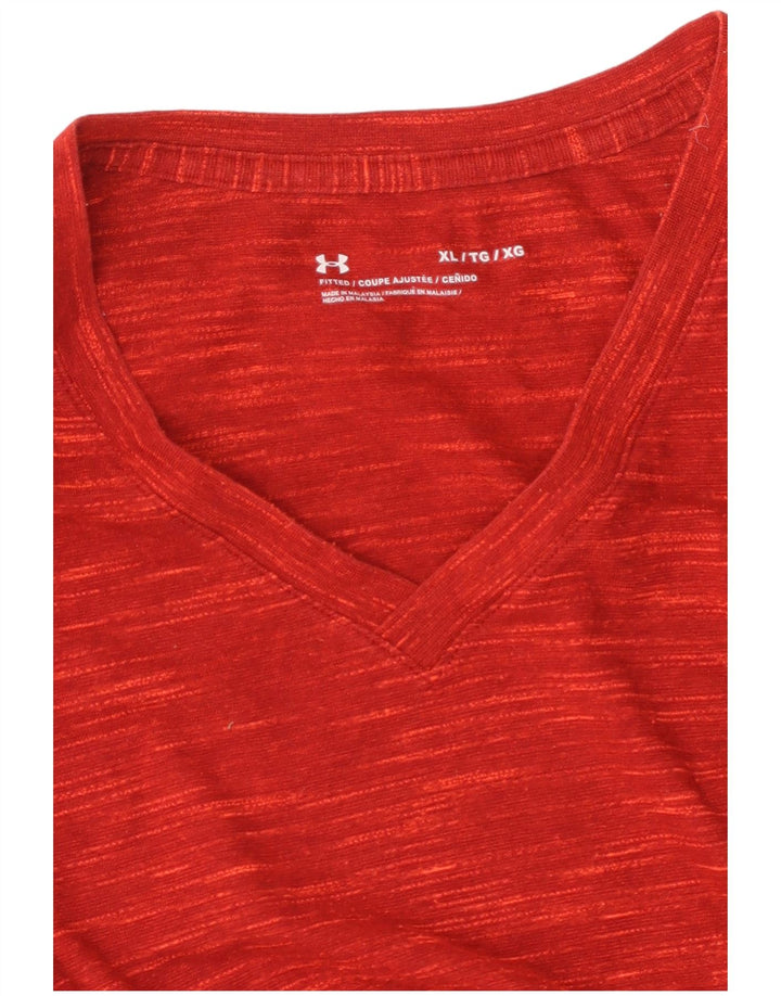 Koszulka męska UNDER ARMOUR XL, czerwona, nakrapiana