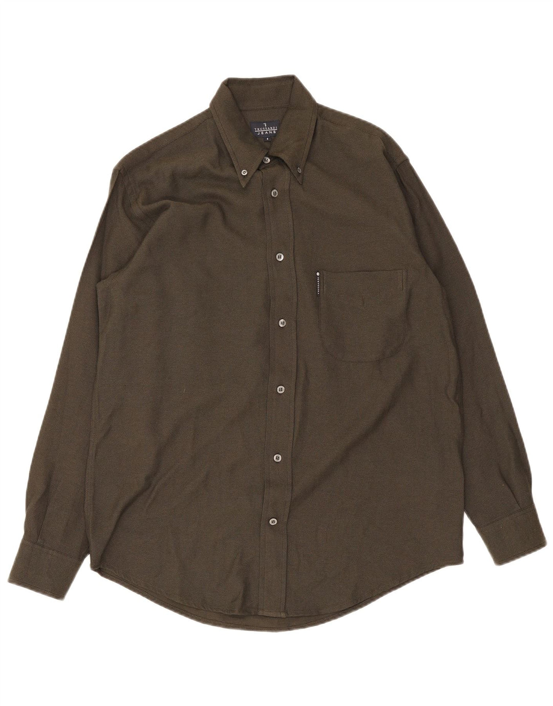 Koszula męska Trussardi, mała wiskoza khaki