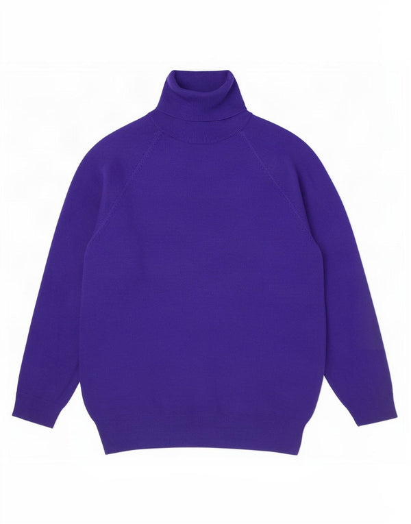 Damski sweter Zara z rękawami 3/4 i okrągłym dekoltem UK 10 Small Fioletowa Wiskoza