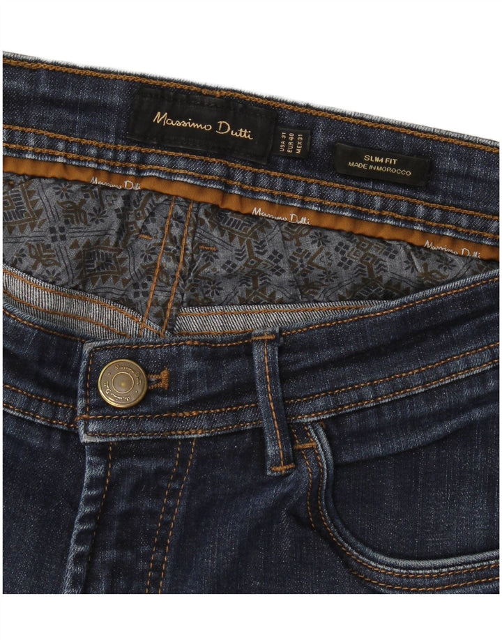 Jeansy męskie Massimo Dutti EU 40 Medium W31 L30 Niebieskie