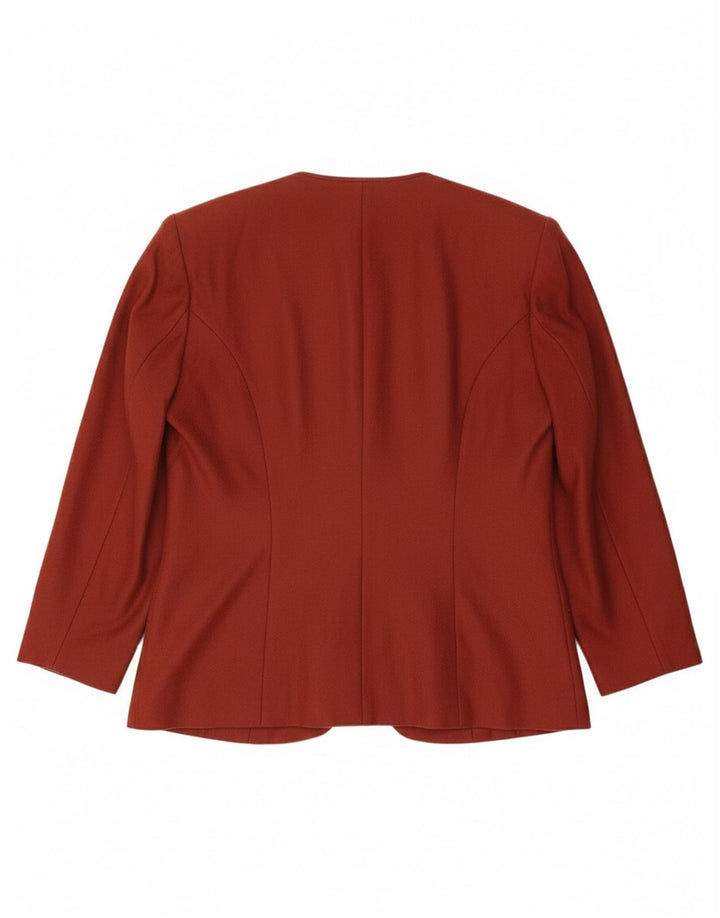 LUISA SPAGNOLI Womens Blazer Jacket IT 48 XL Burgundy Acetate