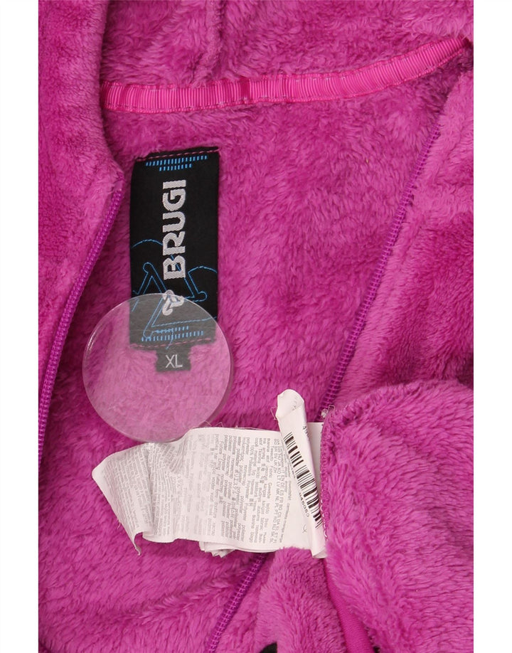 Damska kurtka polarowa z kapturem Brugi UK 18 XL Różowy poliester