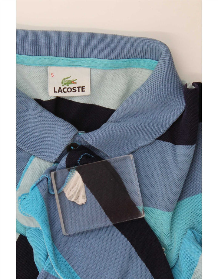 Męska koszulka polo Lacoste, rozmiar 5, duża, bawełniana w kolorowe paski