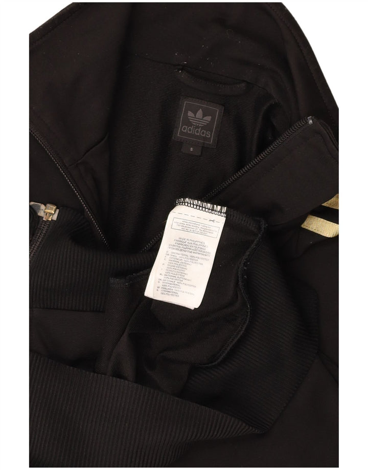 Męska kurtka dresowa ADIDAS, mała, czarna, z poliestru