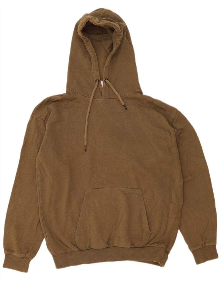 Męski sweter z kapturem Zara, średniej wielkości bawełna khaki