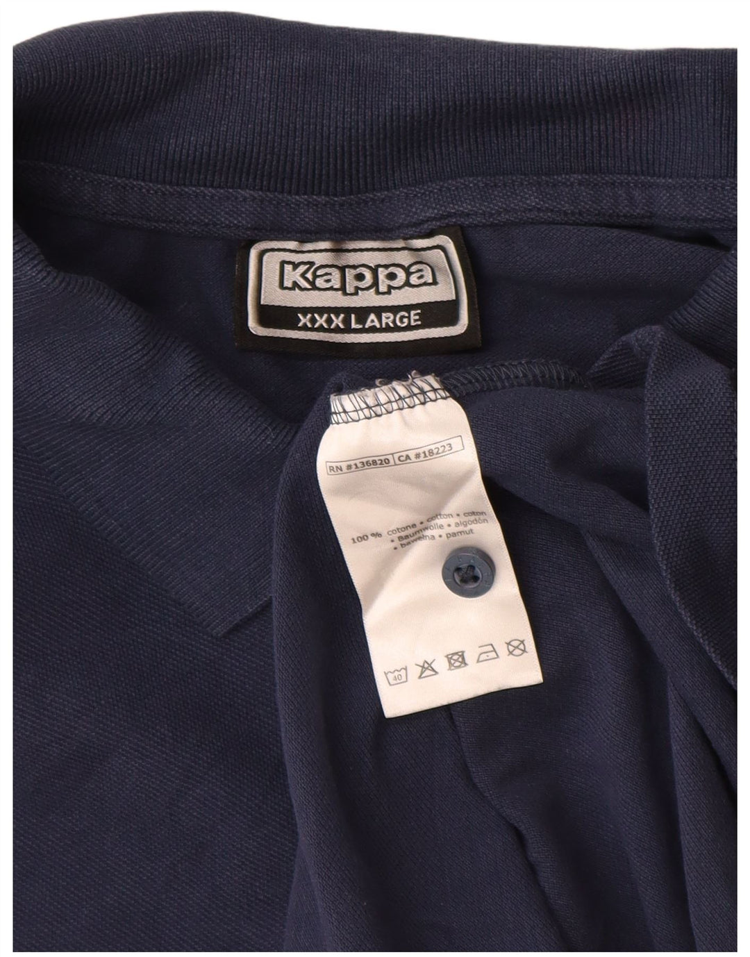 Męska koszulka polo Kappa 3XL, granatowa, bawełniana