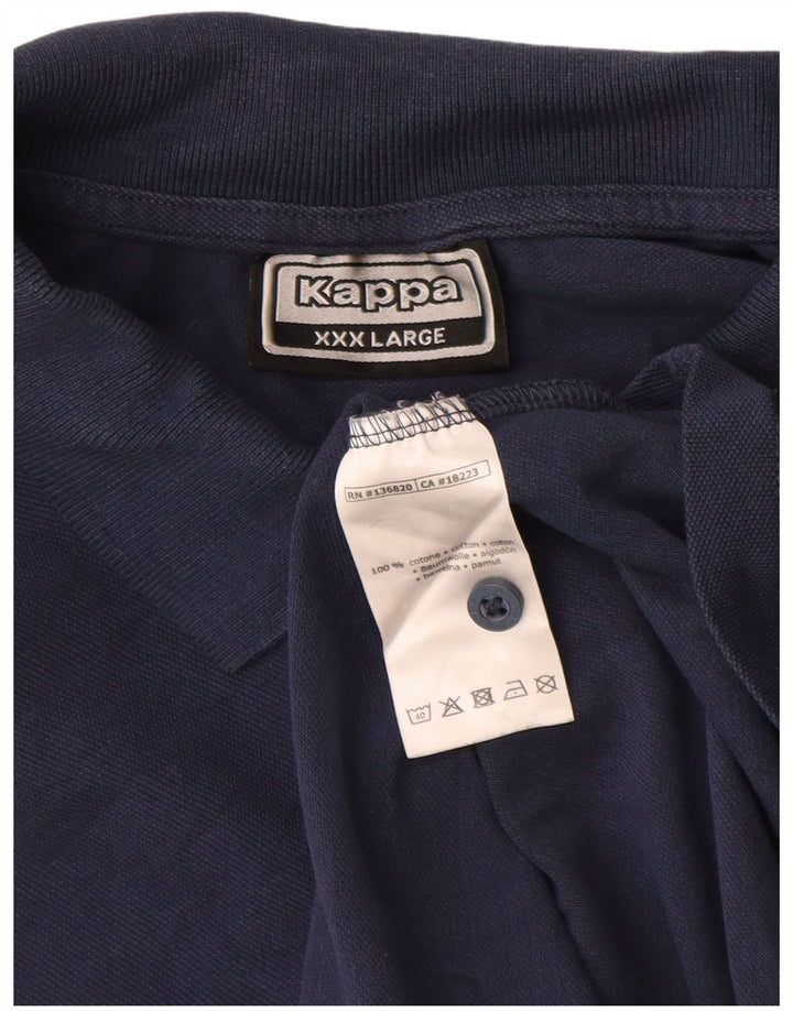 Męska koszulka polo Kappa 3XL, granatowa, bawełniana