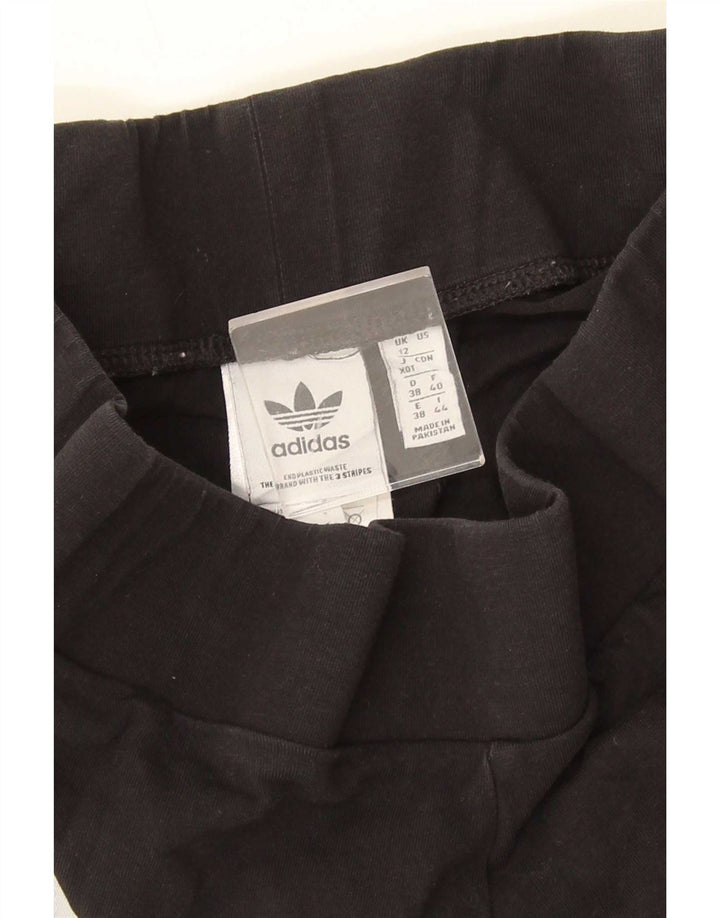 Legginsy damskie Adidas UK 12, średnie, czarne, bawełniane