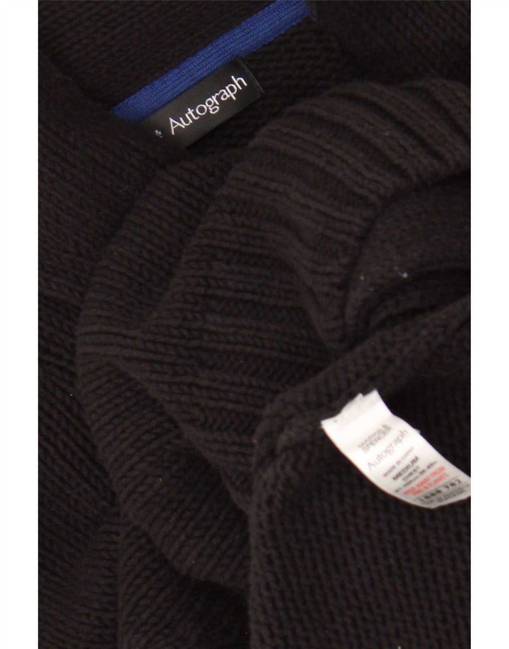 Marks & Spencer Męski sweter z autografem, UK 38/40, średni czarny