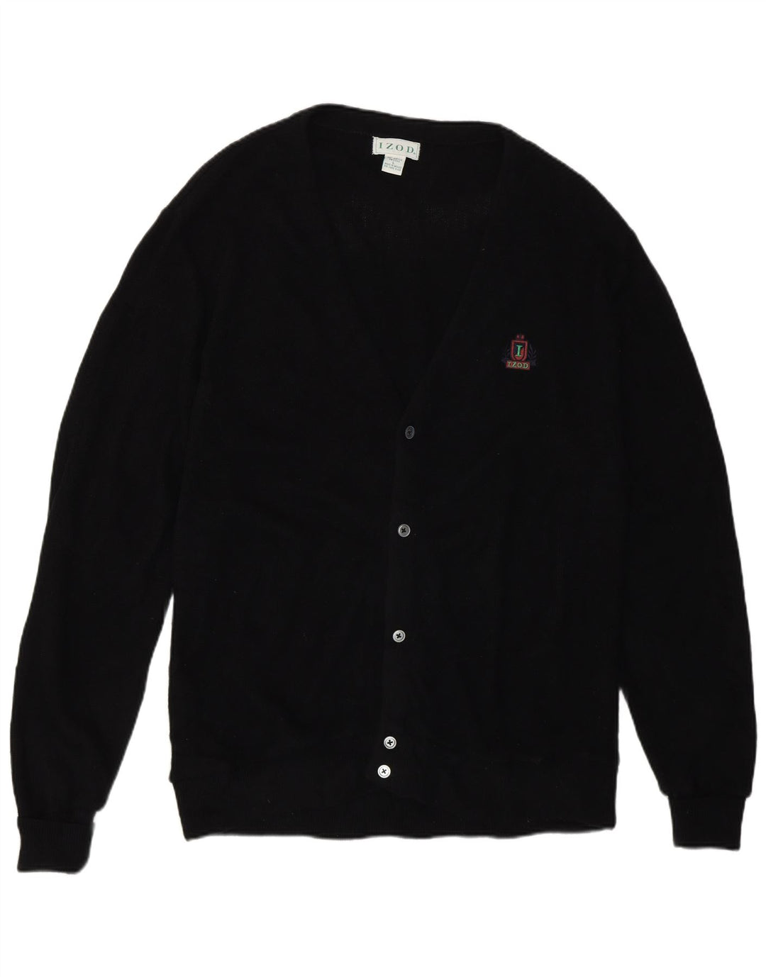Izod Męski sweter rozpinany, duży, czarny, akrylowy