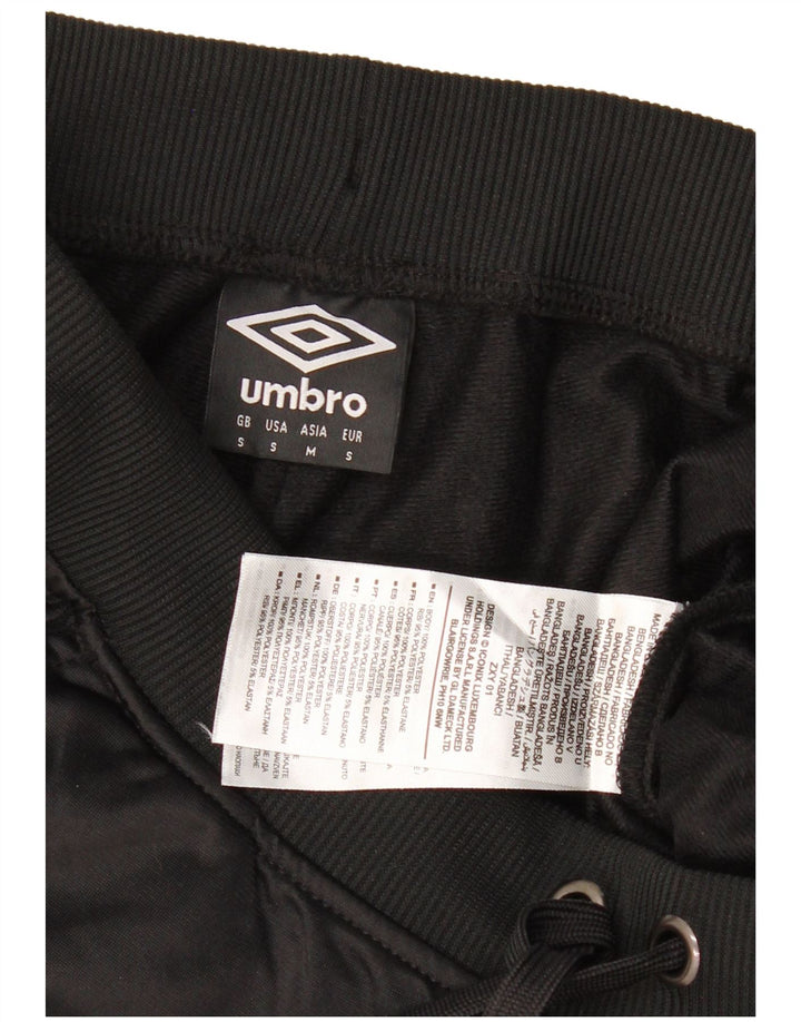 Męskie spodnie dresowe Umbro z grafiką, małe, czarne, poliestrowe