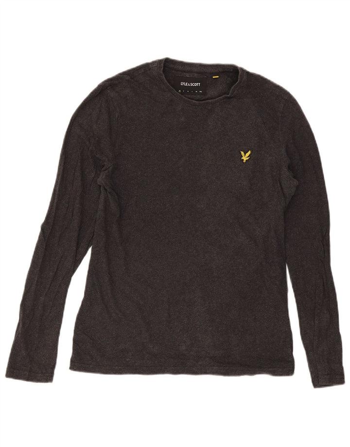 Lyle & Scott Męski top z długim rękawem XS, szara bawełna
