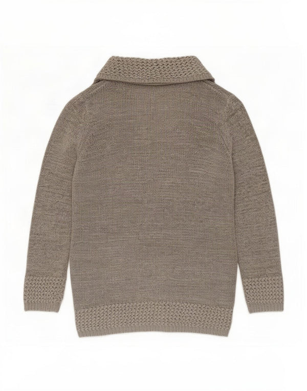 Marks & Spencer Womens Classic Open Cardigan Sweater UK 16 Large Grey