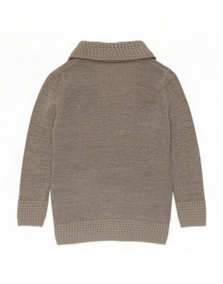 Marks & Spencer Damski klasyczny sweter rozpinany UK 16, duży, szary