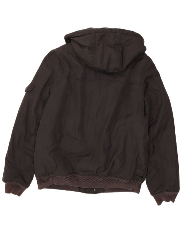 Męska kurtka bomber z kapturem Tommy Hilfiger UK 42 XL, czarny poliester