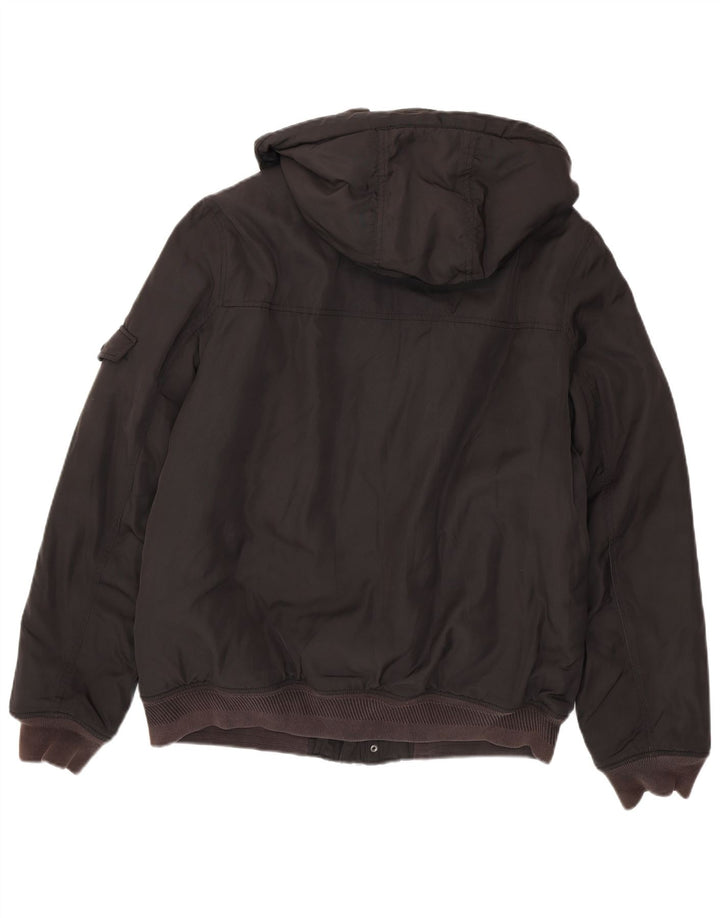 Męska kurtka bomber z kapturem Tommy Hilfiger UK 42 XL, czarny poliester