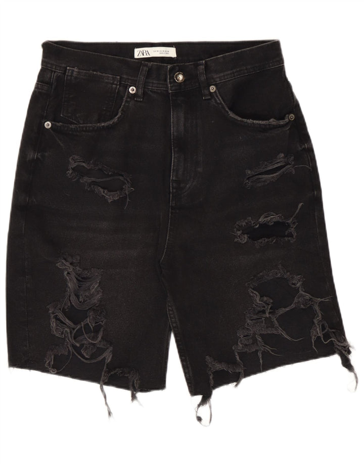 Męskie spodenki jeansowe Zara w trudnej sytuacji EU 38 Small W30 czarne