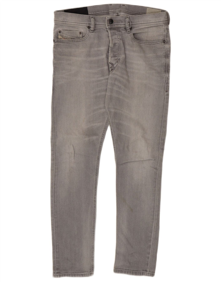 Męskie jeansy Diesel Slim W31 L30 Szara bawełna