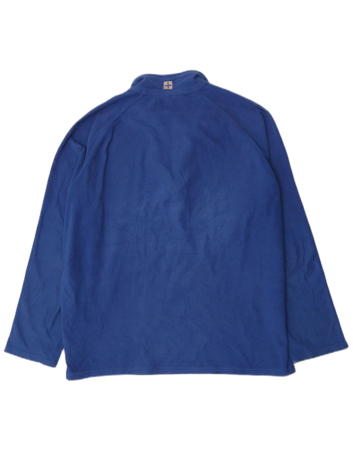 Męski sweter polarowy Mountain Warehouse z zamkiem błyskawicznym XL, niebieski, poliester