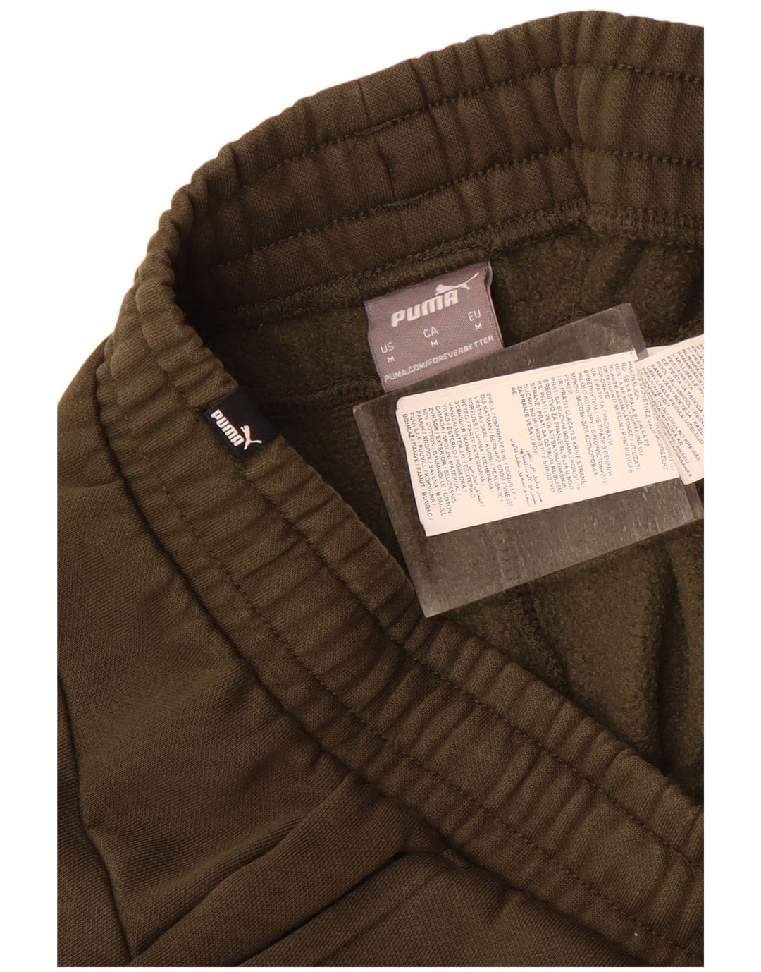 Męskie spodnie dresowe Puma Joggers, średnia bawełna khaki