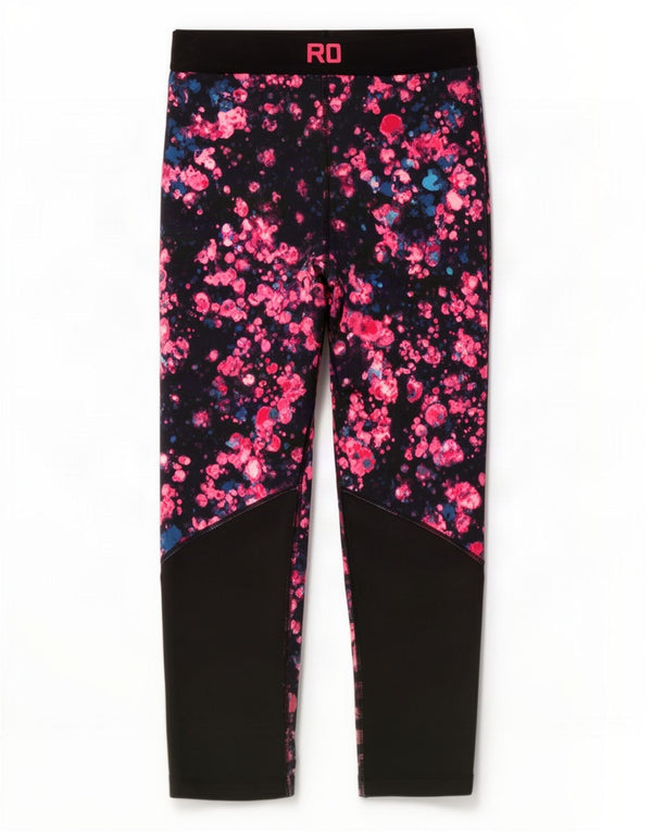 Damskie legginsy Nike Dri Fit Graphic Capri UK 8, małe, czerwone, poliestrowe