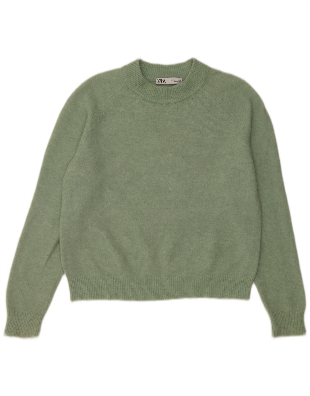Sweter damski Zara Oversize z okrągłym dekoltem UK 10 Small Green