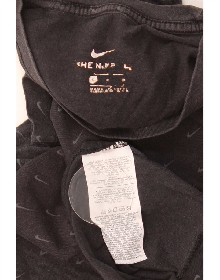 Męski T-shirt z grafiką Nike, mały, czarny, bawełniany