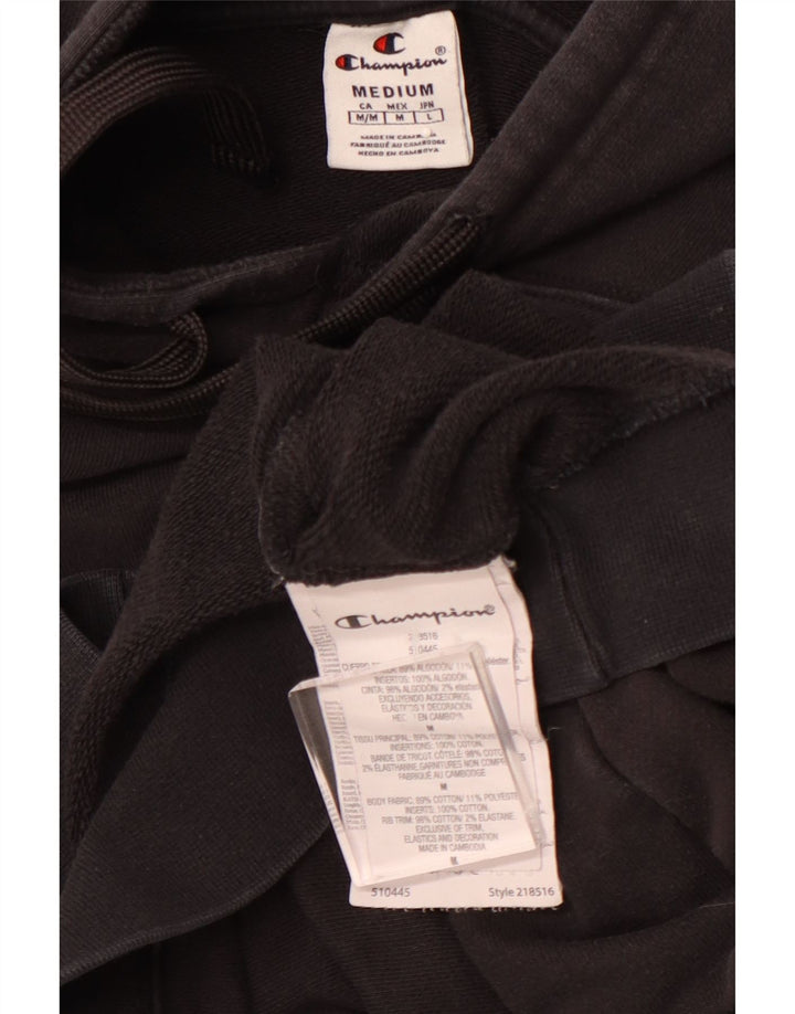 Męski sweter z kapturem CHAMPION, średni czarny, bawełniany