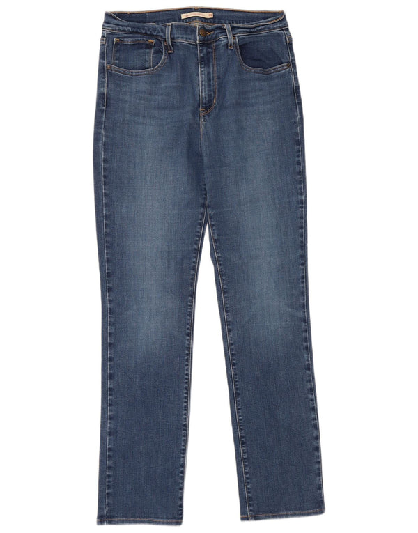 Damskie dżinsy Levi's 724 z wysokim stanem W30 L32 Niebieska bawełna