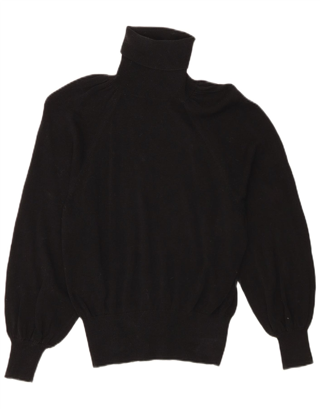 Damski sweter z golfem Zara UK 10 Small Black Lyocell