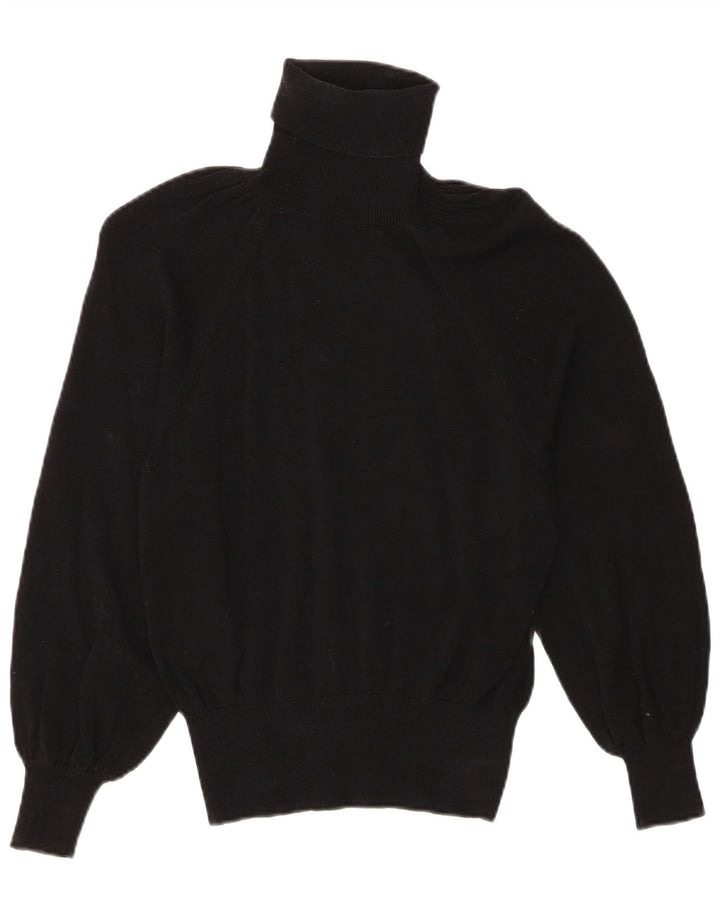Damski sweter z golfem Zara UK 10 Small Black Lyocell