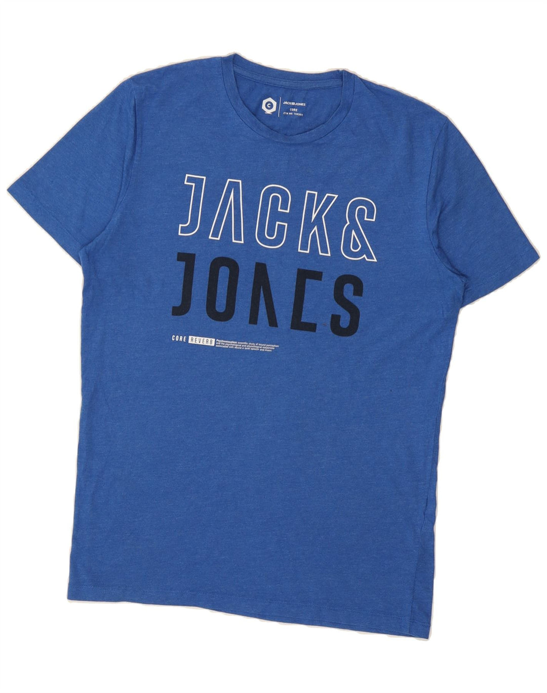 JACK & JONES Mens Graphic T-Shirt Top Medium Blue Vintage Jack & Jones and Second-Hand Jack & Jones from Messina Hembry 