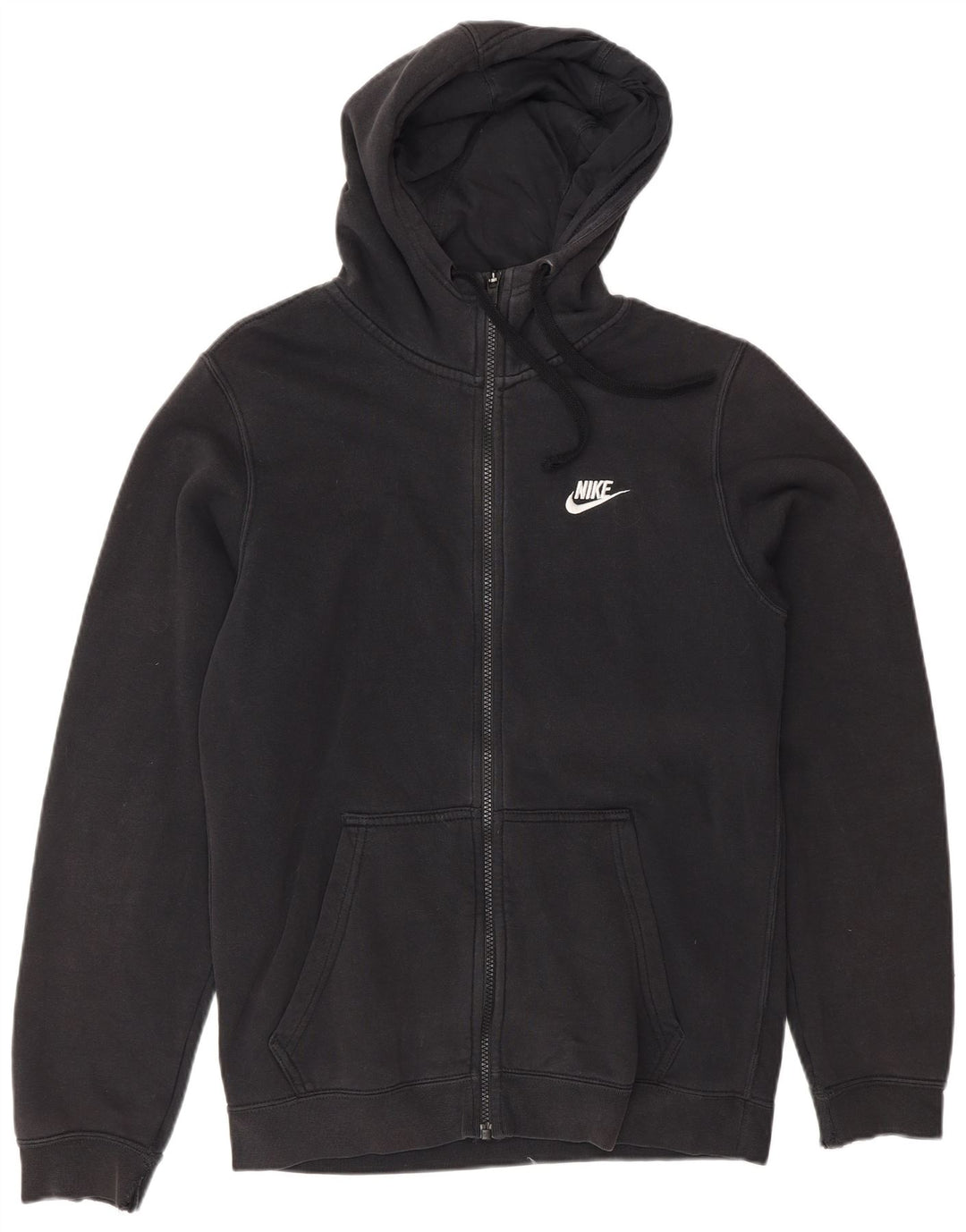 Męski sweter z kapturem i zamkiem błyskawicznym Nike, mały, czarny, bawełniany