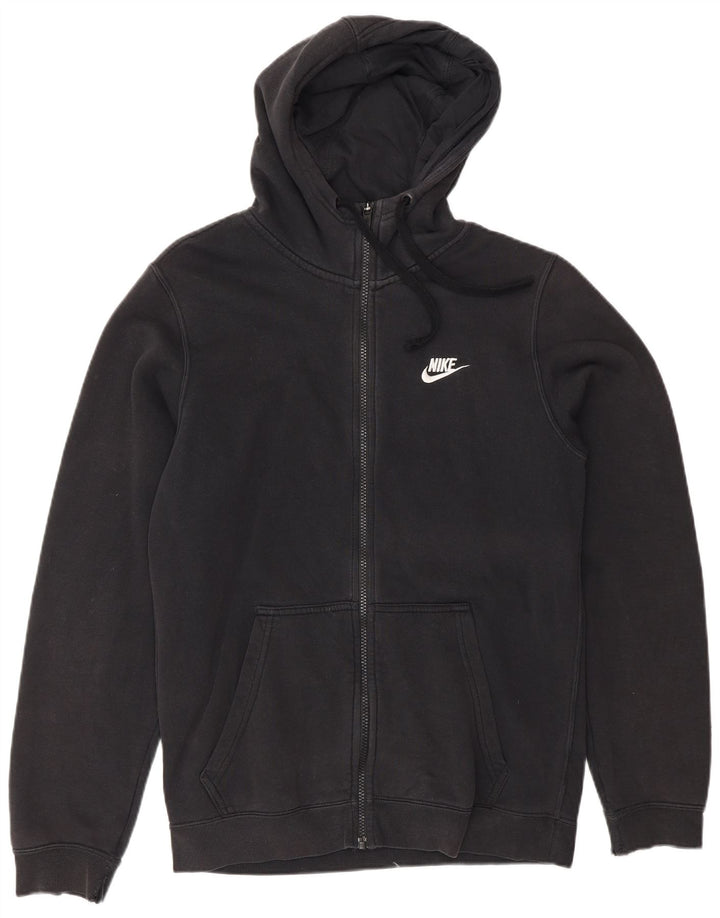 Męski sweter z kapturem i zamkiem błyskawicznym Nike, mały, czarny, bawełniany