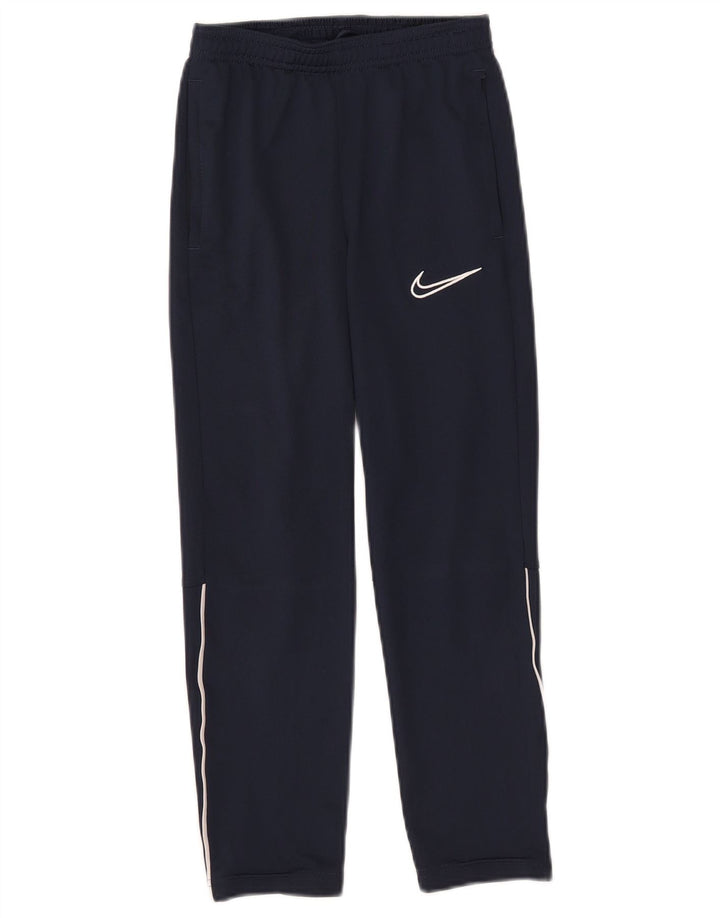Chłopięce spodnie dresowe Nike Dri Fit 8-9 lat, małe, granatowe, poliestrowe