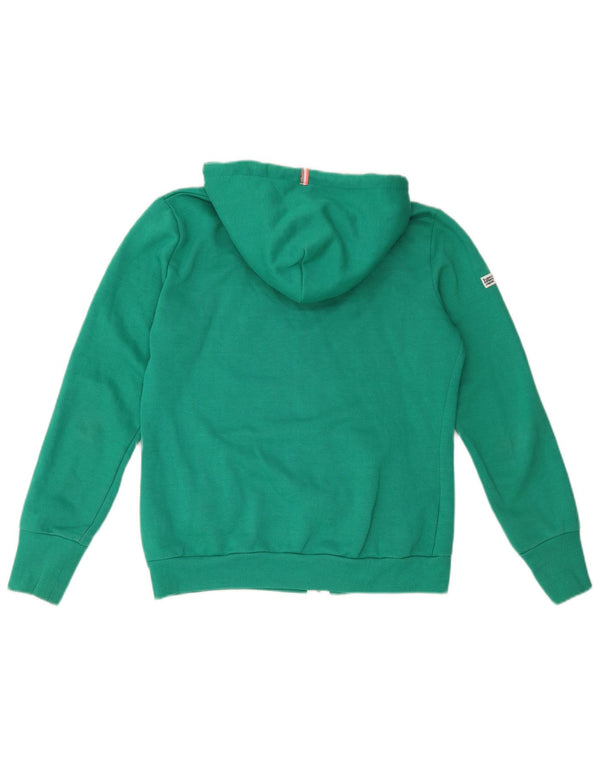 Damski sweter z kapturem i zamkiem Superdry UK 14, średni zielony, bawełniany