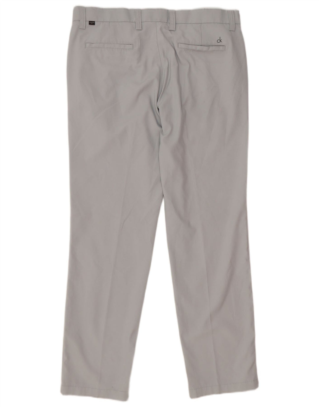 Męskie proste spodnie Calvin Klein W36 L31 Szary poliester
