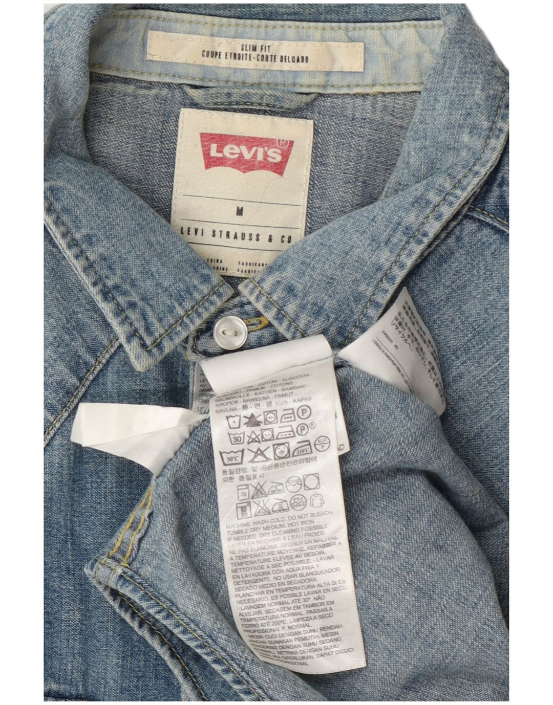 Męska koszula dżinsowa Levi's o dopasowanym kroju, średnioniebieska, bawełniana