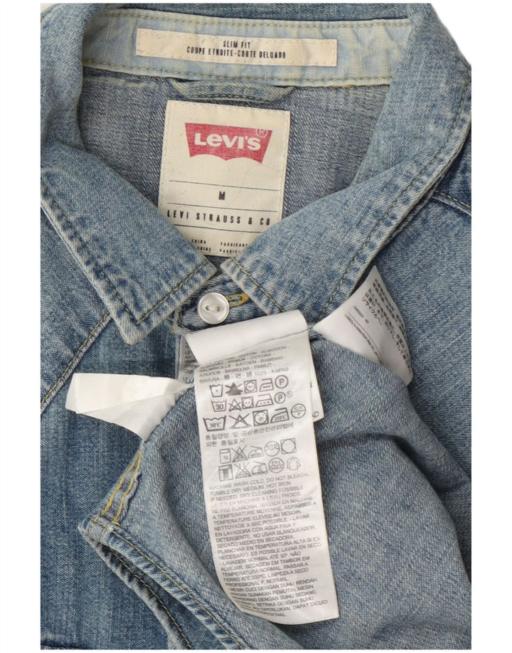 Męska koszula dżinsowa Levi's o dopasowanym kroju, średnioniebieska, bawełniana