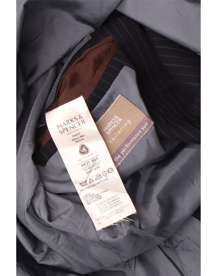 Marks & Spencer Damska marynarka UK 40 w kolorze średniego granatu w prążki