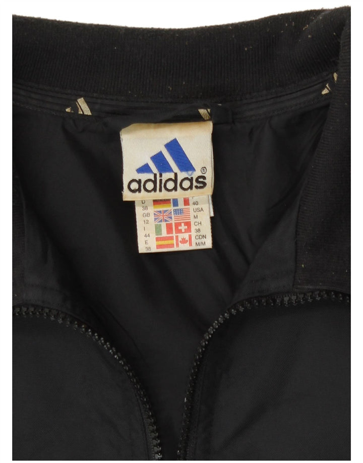 Damska kurtka przeciwdeszczowa Adidas UK 12 Średni czarny poliamid