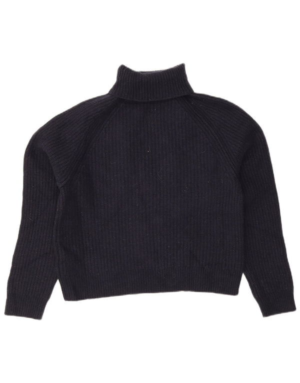 Sweter damski Jigsaw z okrągłym dekoltem, UK 6 XS, granatowo-wełniany