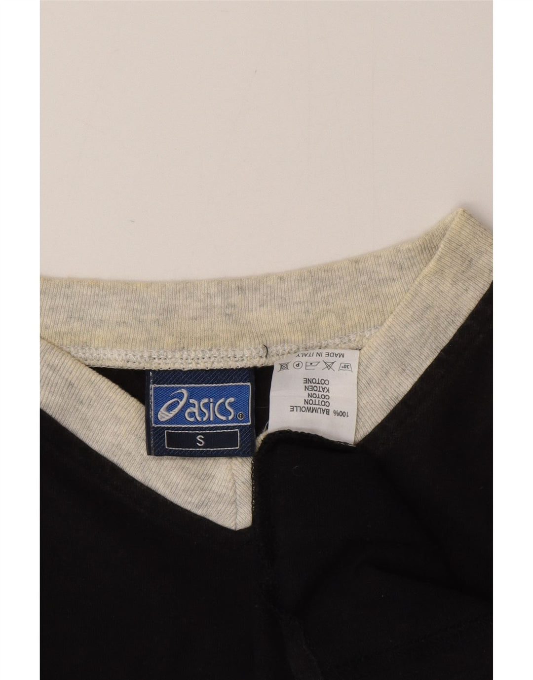 Męski T-shirt ASICS, mały, czarny, bawełniany
