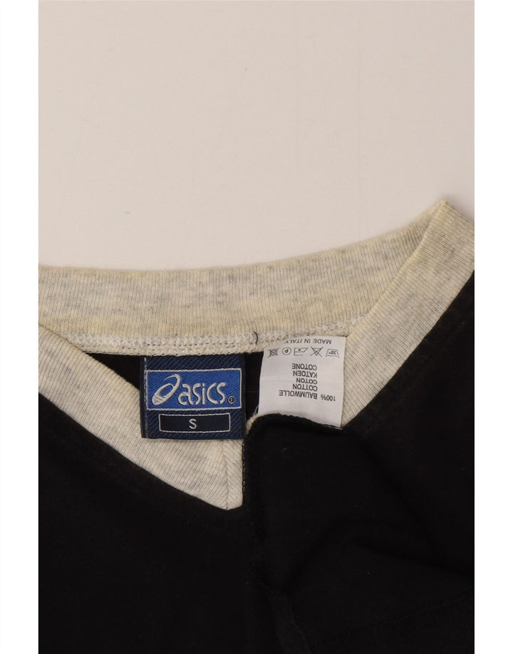 Męski T-shirt ASICS, mały, czarny, bawełniany