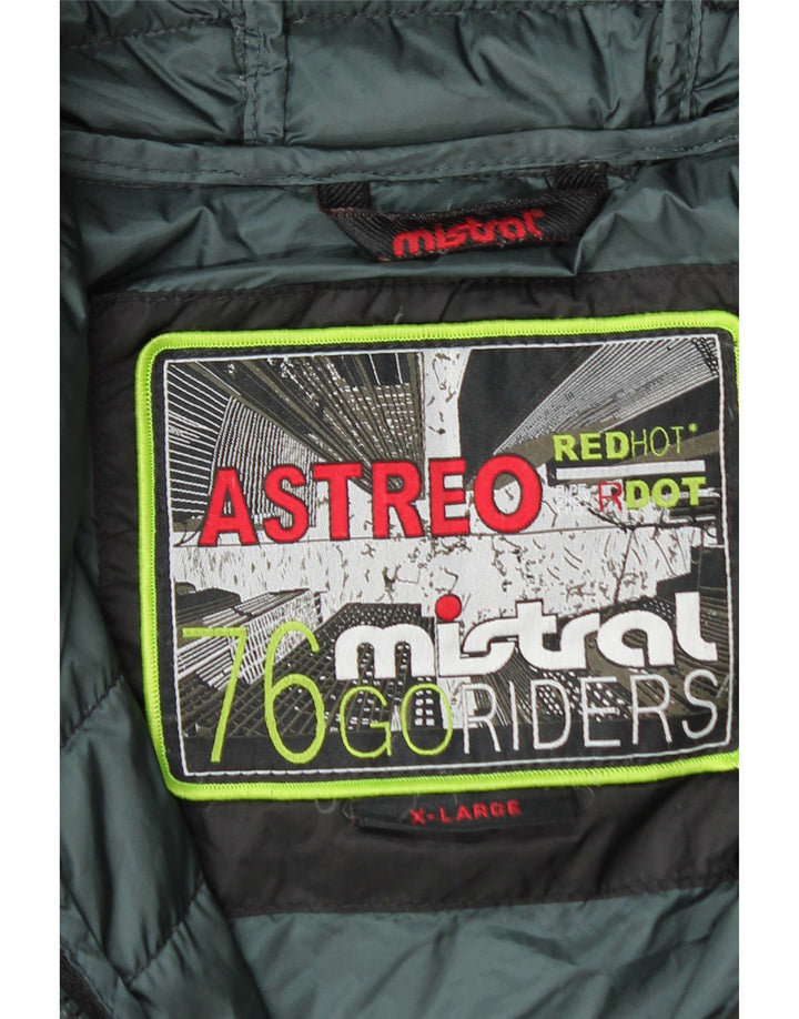 Męska ocieplana kurtka z kapturem Mistral UK 42 XL czarna