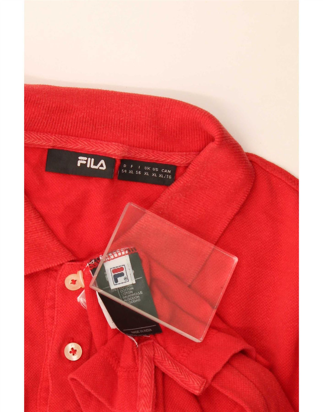 Męska koszulka polo Fila XL, czerwona, bawełniana